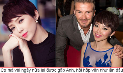 Tóc Tiên hồi hộp vì sắp được gặp David Beckham